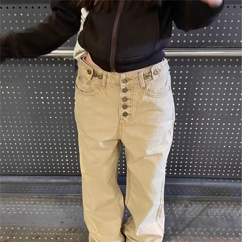 秋季新款美式高街cleanfit直筒简约微喇牛仔裤高级感百搭显瘦裤子,男装牛仔裤,星座506A