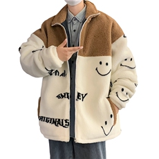 冬款加绒加厚棉衣羊羔绒开衫外套青少年ins男装MY105P105控价138，男装棉衣，电商A086