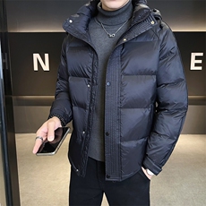 L-4XL冬季新款连帽短款纯色棉衣男Y9922-P175，男装棉衣，电商B321-1