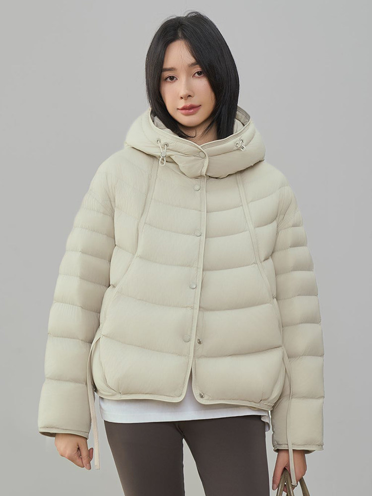 2025年冬季90白鸭绒连帽排骨羽绒服女,女装羽绒服,阳光伊恋