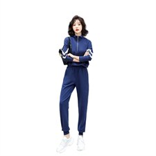 2021年春季时尚气质百搭优雅纯色简约两件套休闲，女装套装/套裙，一安秀