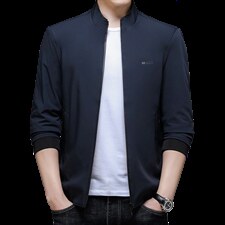 夹克男春秋季2023新款立领纯色外套中年男士爸爸装潮流上衣男装，男装夹克，电商B212（原钱塘6029）