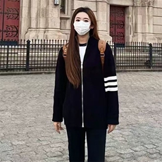 重磅秋冬北极绒开衫毛衣美式复古休闲慵懒风男女立领针织衫外套，男装针织衫/毛衣，电商A486
