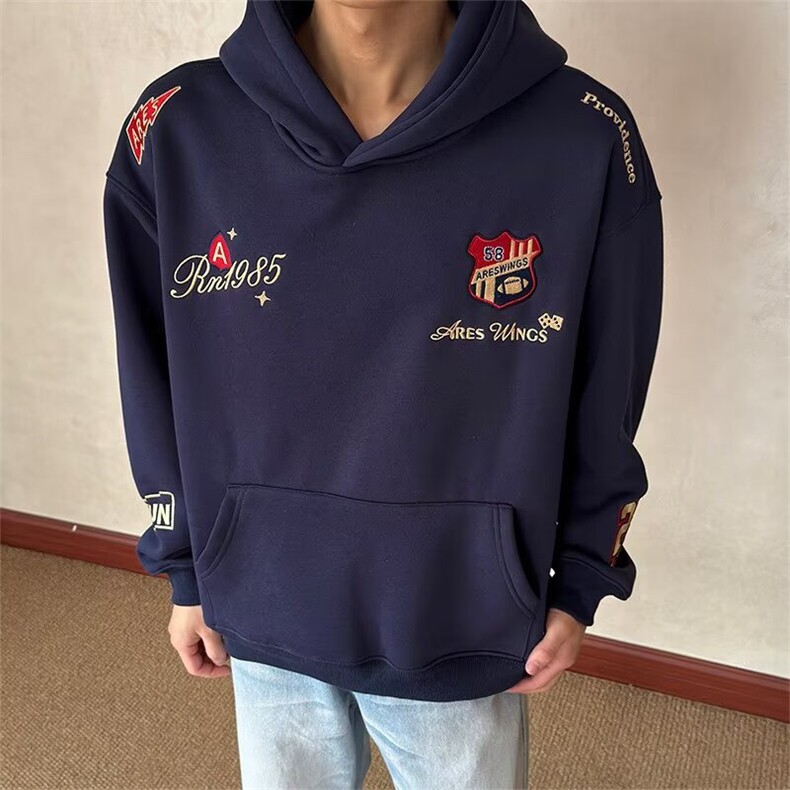 1506-1/WW1561/P53卫衣男连帽春秋季ins港风宽松潮牌字母印花百搭,男装卫衣,星座1506-1