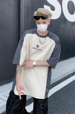 美式潮牌短袖T恤情侣款夏季高街撞色运动体恤XZ514-2-202423-P58，男装T恤，星座514-2(原B239)