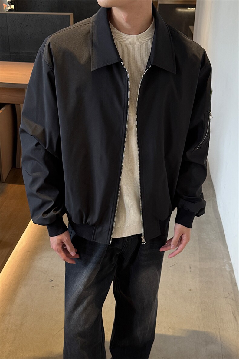 2026春季新款夹克翻领飞行员夹克美式外套男5Q1092-TP4078,男装夹克,电商A102