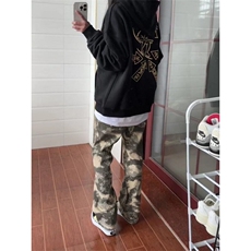 【有货】GG39ZZ-特40美式vibe风迷彩裤潮牌高级感直筒微喇牛仔裤，男装牛仔裤，星座1007（原301D）