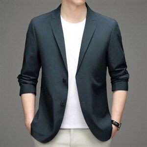 西服男装春季宽松潮流上衣小西装中青年商务单西外套YL88206-P185，男装西服，电商B212（原钱塘6029）