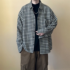 现货-潮牌衬衫外套男时尚百搭青少年衬衣-AC23098-特批P58，男装衬衫，电商A351