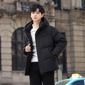 冬装短款90%鹅绒羽绒服连帽男士防寒外套羽绒服H85-P245388元图片