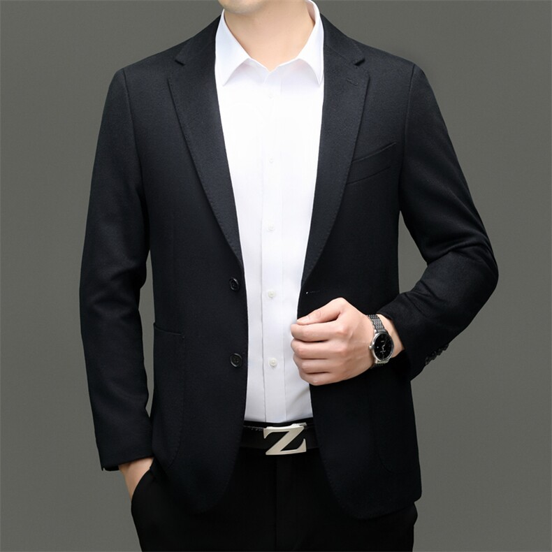 XL-N88036男式秋季新款长袖简约全山羊绒羊西服休闲商务便服西装，男装西服套装，电商B360