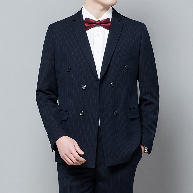商务正装男爸爸装休闲西服两件套套装中年装ASD8962-P285,男装西服套装,电商B212（原钱塘6029）