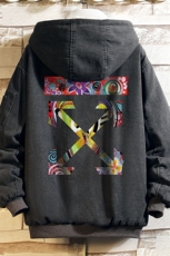 NM53169-P140牛仔外套男大码加厚加绒棉衣男羊羔毛棉服男砖墙，男装棉衣，电商A040A