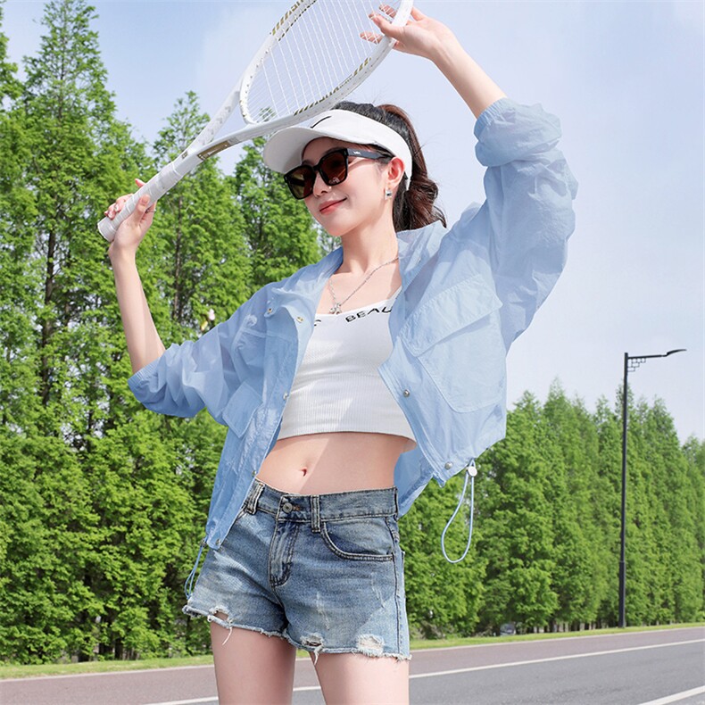 杭亦诺2362春夏新款韩版宽松立领百搭小个子抽皱短外套女显瘦上衣,女装防晒衣,依万里