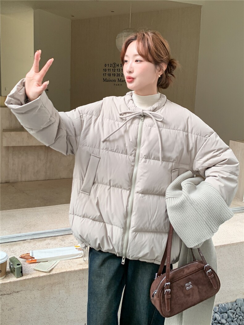 2025现货针织围巾韩系羽绒服210-3292-P300-K448短款白鸭绒,女装羽绒服,韩蜜菓