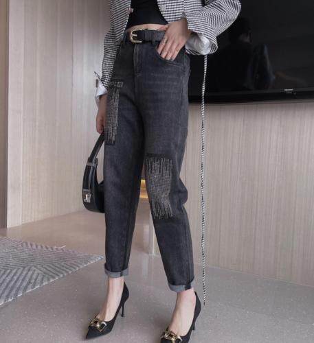 秋冬重工牛仔裤，女装牛仔裤，柚格