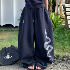 AK2211-P55烫钻牛奶丝潮牌宽松拖地显瘦休闲裤，男装休闲裤，星座617A-2