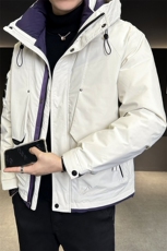 M-3XL8810-P225标50绒三色连帽冲锋衣羽绒服男，男装夹克，电商B321-1
