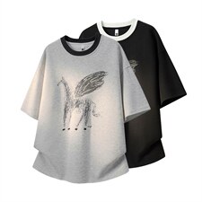 2026美式重磅冰感马年本命短袖T桖春夏DX2613特P28控59，男装T恤，电商B208