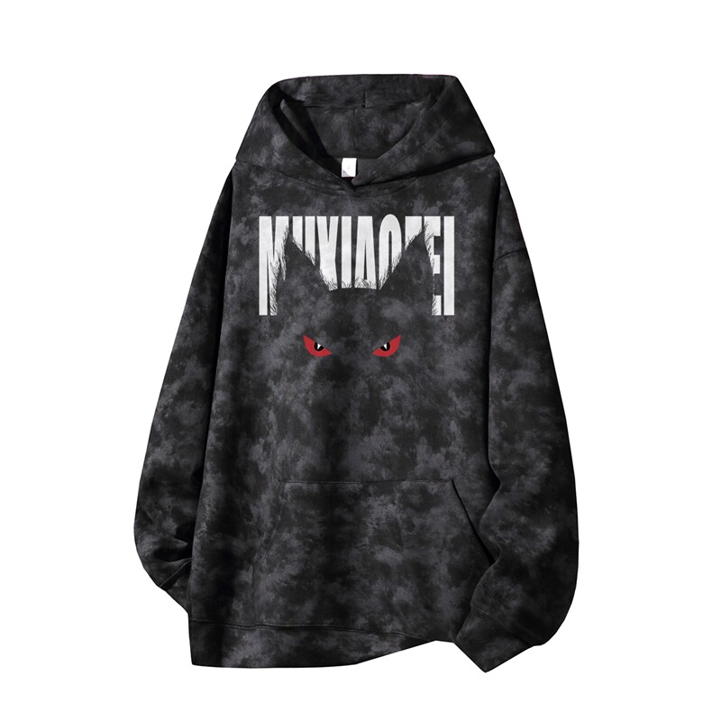 得物供货、重磅420克现货麂皮绒扎染卫衣HD019-1-WL25133ZR-P45,男装卫衣,电商019-1