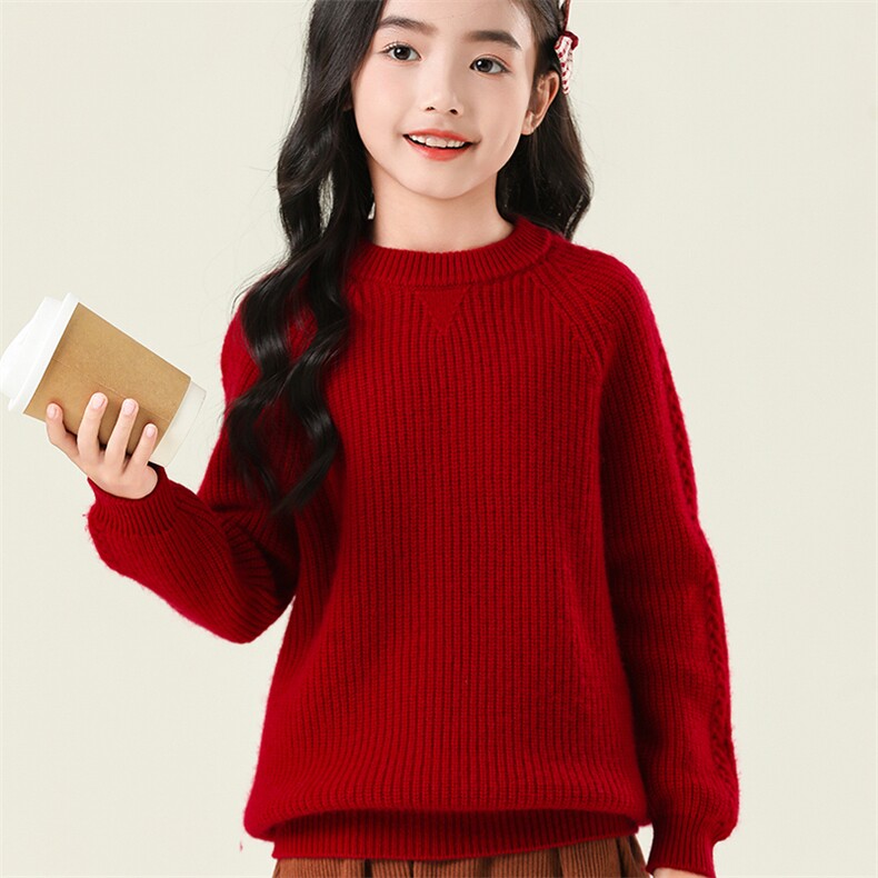 休闲活力时尚简约男女通用山羊绒(羊绒)羊毛春秋冬儿童羊绒衫,童装儿童羊绒衫,艾米娇羊绒