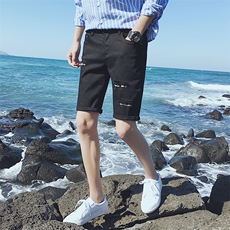 K582-P352024夏季风潮流牛仔裤休闲破洞五分裤，男装牛仔裤，星座103A