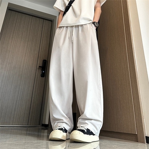 休闲裤男夏季新款冰丝凉感阔腿长裤K019-P28图片