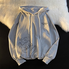 WY2133-P35加绒款-P40纯棉连帽卫衣男大码运动帽衫宽松薄外套男，男装卫衣，电商A040