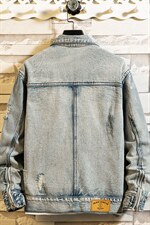 jk025-p85-限价128砖墙牛仔夹克肥仔秋款量足印花大码,男装夹克,星座103A