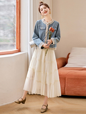 复古牛仔外套女春秋2025新款高级感小个子减龄气质小香风短款上衣，女装牛仔外套，辉煌依升