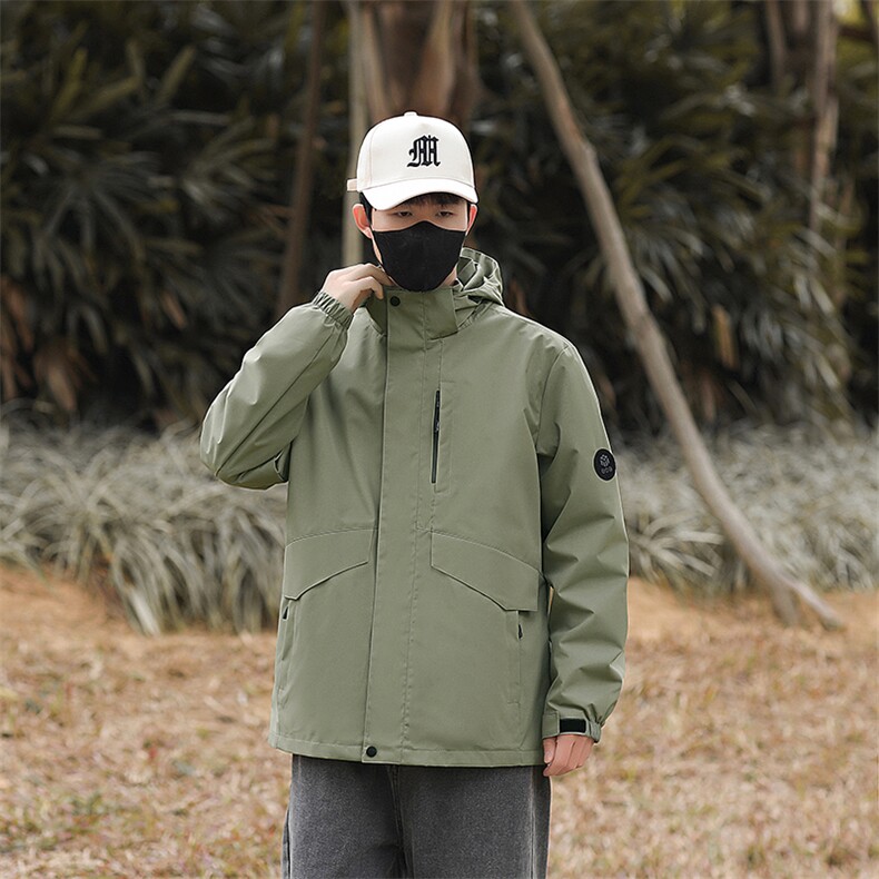 FL88821-88888春秋男女防风防水冲锋衣户外连帽时尚休闲夹克,男装夹克,电商B360