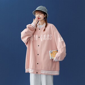 ！秋季潮流宽松休闲百搭夹克情侣棒球服外套 G212 P65控88---图片