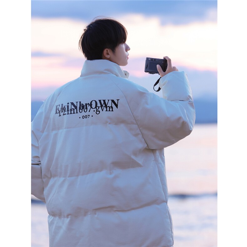 港风鳄鱼纹棉衣男手塞棉夹克PU皮棉服外套男8507P120控158，男装夹克，星座227-7