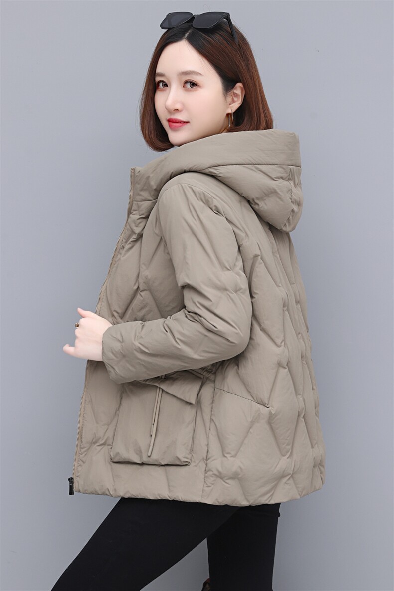 2023年秋冬季时尚休闲大口袋羽绒服,女装羽绒服,依恋蒂丝