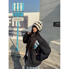 美式夹克春季潮炸街情侣百搭宽松立领棒球服外套男女，男装夹克，星座506A