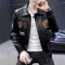 2021春季新款男士拉链皮衣潮流休闲外套电商A158-100，男装皮衣，星座310B-3