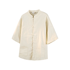 8XL-M风大码夏短袖衬衫男外套棉麻七分袖上衣CS505P60控78，男装T恤，电商D206-1