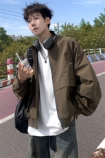 男士棒球服男秋款2025新款运动男生外套衣服夹克J5018P85，男装夹克，电商A157