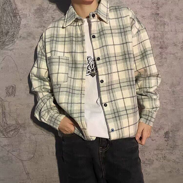 潮流尖领流行常规长袖常规款日系格子衬衫女上衣早秋2025春秋休闲,女装衬衫,星座506A