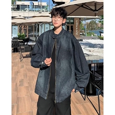 高街复古美式小众牛仔夹克男女春季休闲宽松潮流外套W6057-P72，男装夹克，星座412-3
