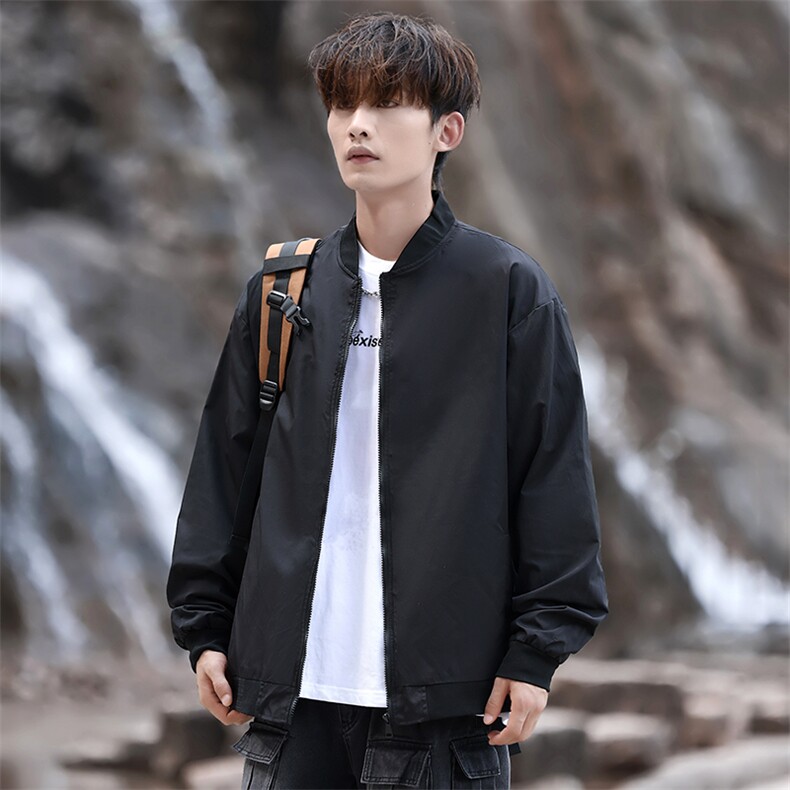 春秋季男士夹克飞行服棒球领潮流外套宽松大码A266-JK8020-P33图片