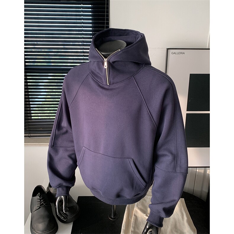 重磅boxy短款全棉450克拉链连帽卫衣套头外套男RH5314-P53,女装短外套,星座610B-1