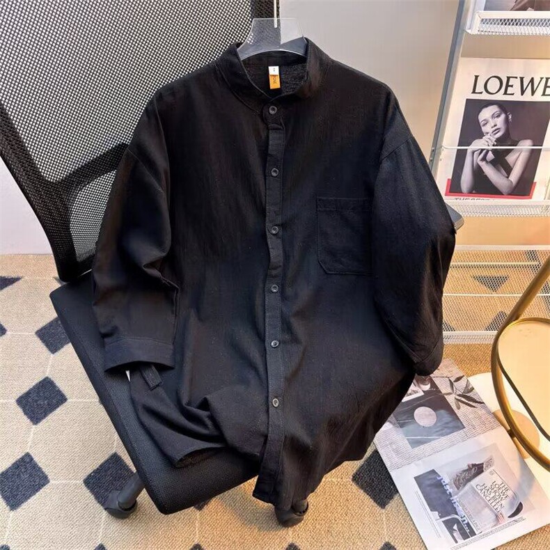 衬衫男士短袖港风潮流文艺帅百搭宽松2026夏季ins外套CY1113-P28,男装衬衫,星座412-2