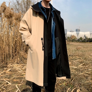 4W件长年大货冲锋风衣男中长款大衣男F996薄P95加棉P115外景F图片