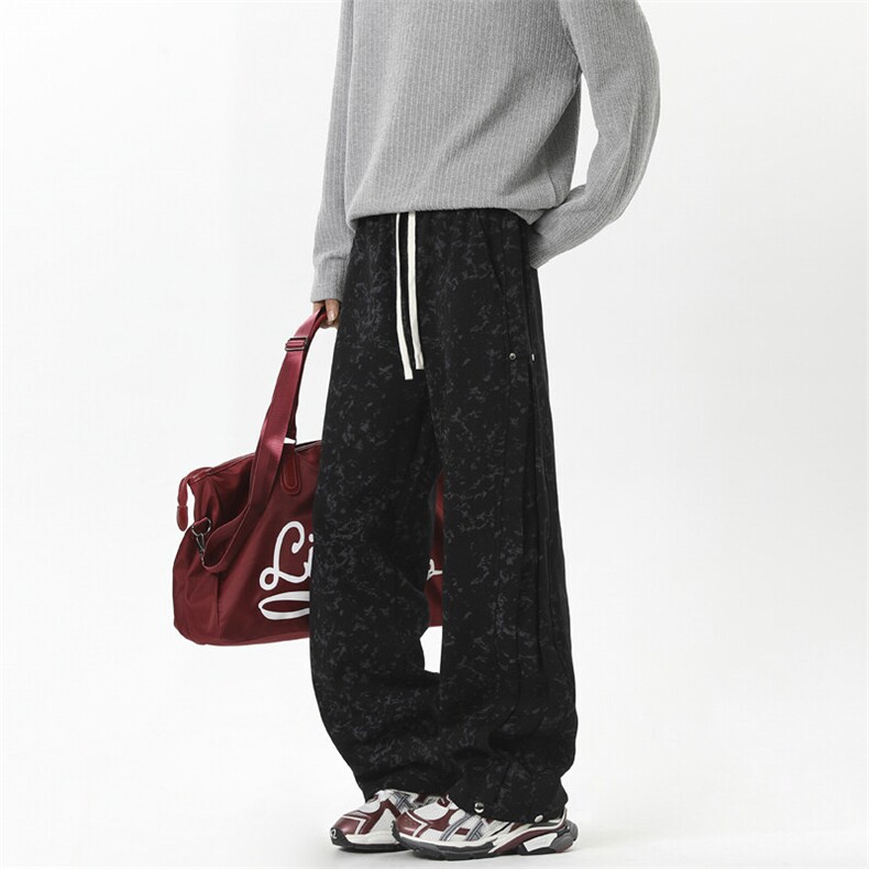 25年春款华棉脏脏裤宽松美式高街休闲裤现货C323-1-C7751-TP48，男装休闲裤，电商C323-1