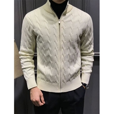 MM501-P63新款时尚潮流设计感宽松拉链开衫连帽毛衣，男装针织衫/毛衣，星座617A-2