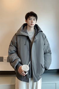 港风连帽可脱卸毛领工装棉衣男大码潮流棉衣男MY77917P138控198图片