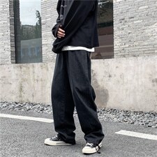 春秋宽松中性水洗老爹牛仔裤阔腿裤男港风拖地裤1008-1-k291-p33,男装牛仔裤,星座1008-1