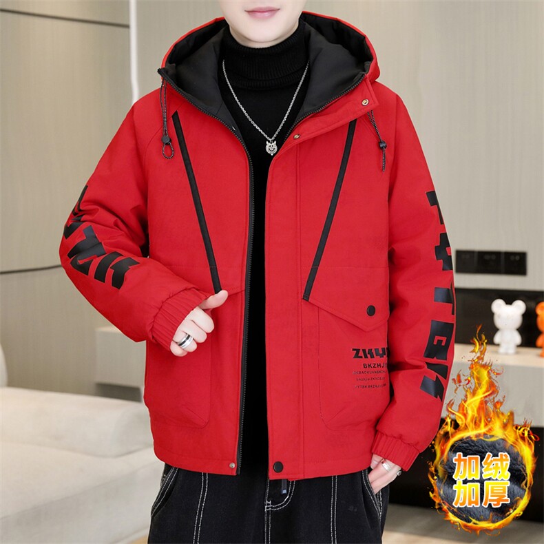 高品质男式加绒加厚夹克男时尚潮流加厚棉衣男外套MY1689-P83,男装夹克,星座310B-3