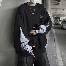 印花秋冬卫衣男韩版新款圆领宽松上衣chic港风潮流WY048-P45，男装卫衣，星座308B-2